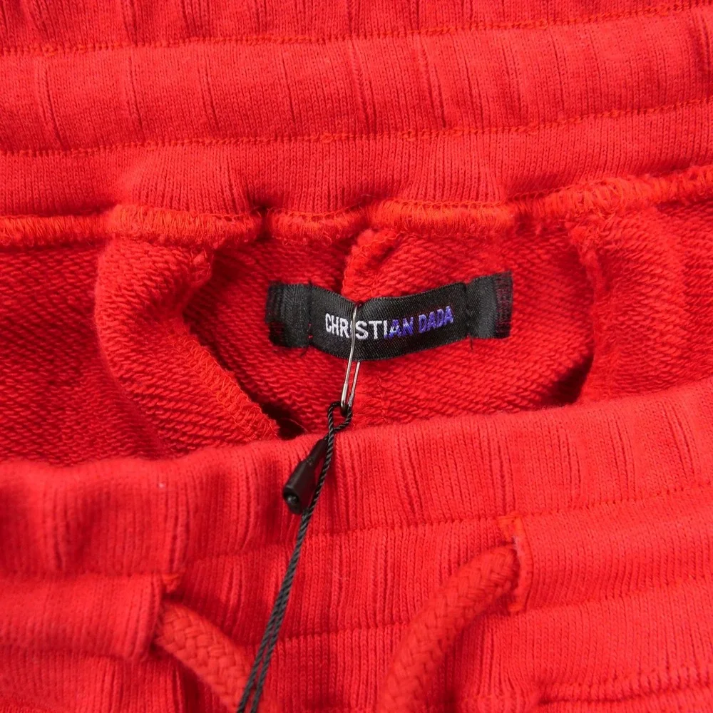 Chrsitian Dada Joggers Sweatpants Mens Medium 48 Red Side Stripe Tearaway New